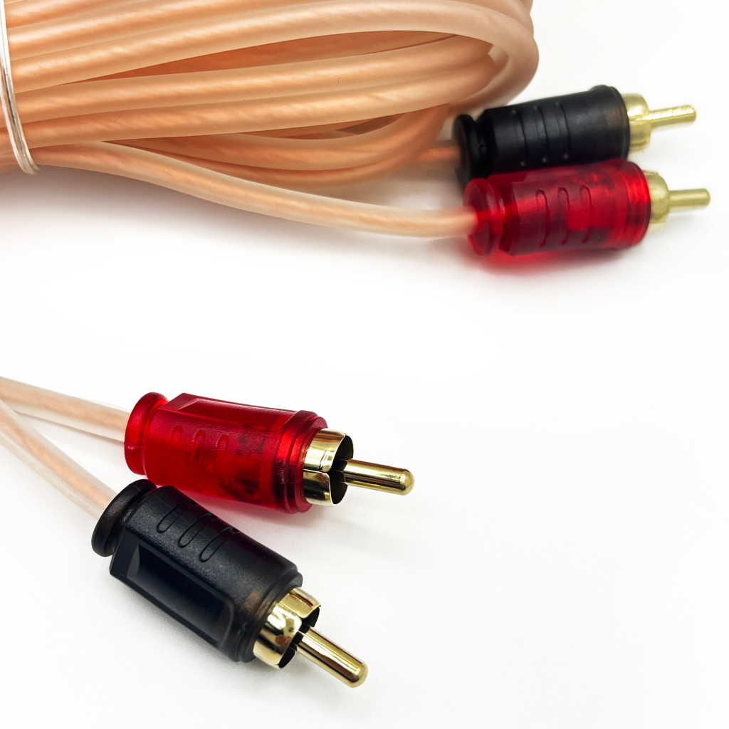 SWAT SIL-230 межблочный кабель 2RCA-2RCA, 3.0 метра, коаксиал, прозрачный, медь