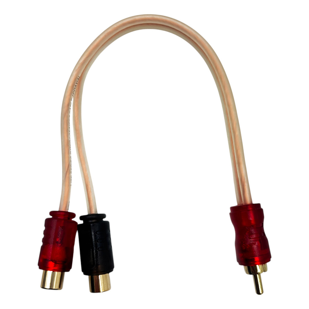 SWAT SIL-2F Y-коннектор, 2мамы-1папа, 0.3 метра, коаксиал, прозрачный, медь, 1шт/уп