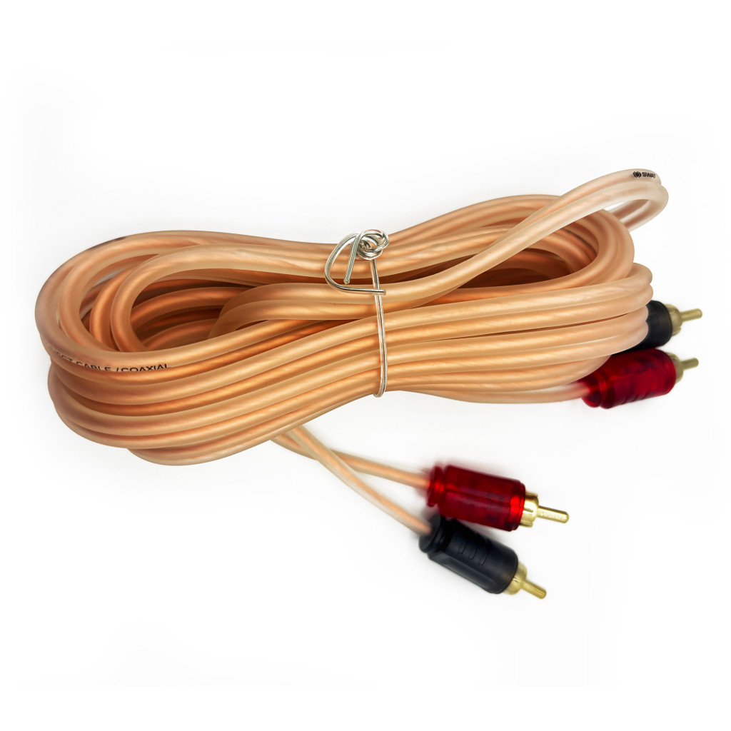 SWAT SIL-230 межблочный кабель 2RCA-2RCA, 3.0 метра, коаксиал, прозрачный, медь