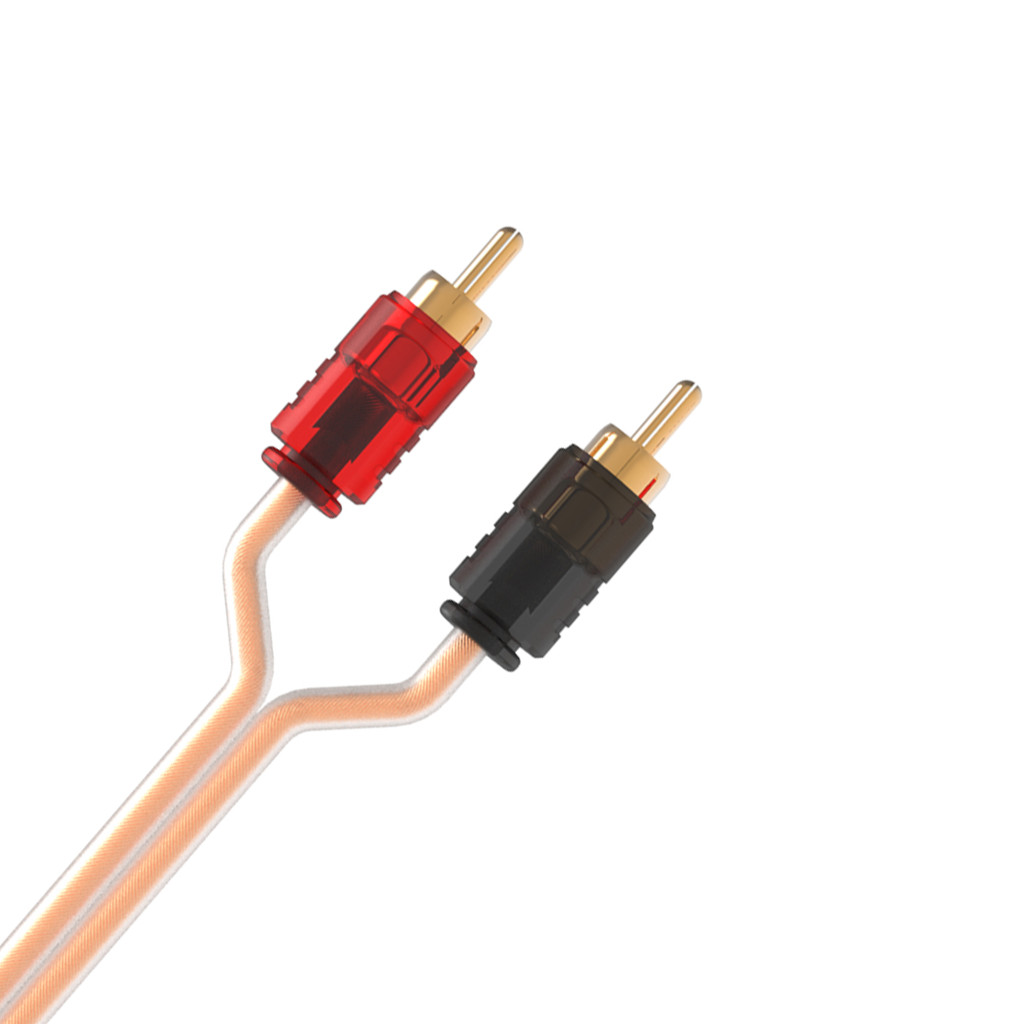 SWAT SIL-210 межблочный кабель 2RCA-2RCA, 1.0 метр, коаксиал, прозрачный, медь