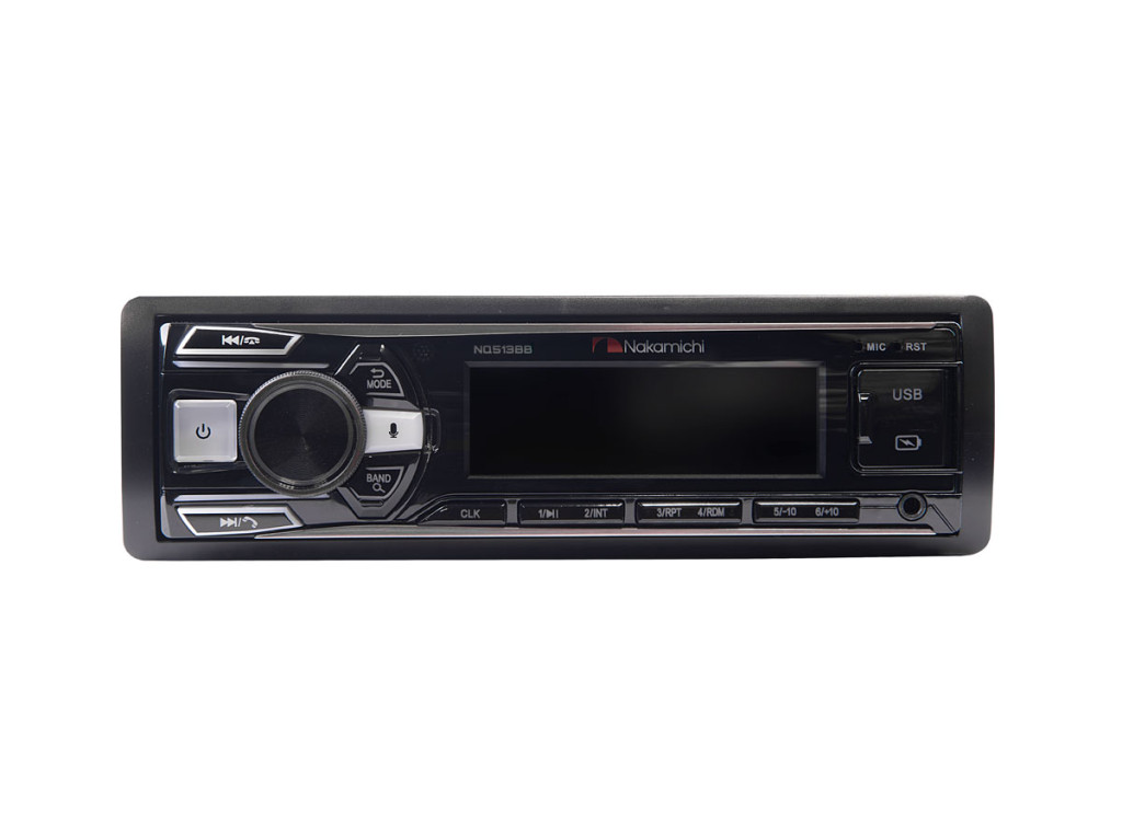 Nakamichi NQ513BB/ 1 din медиа-ресивер, USB, AUX, ВТ, ПДУ, 4*50 Вт, голуб./