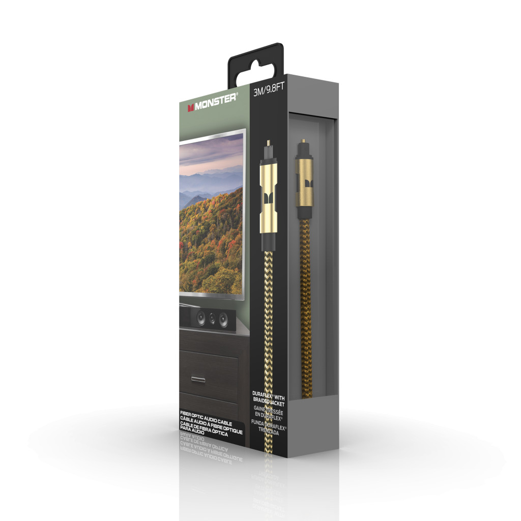 Monster Cable Essentials, оптический аудио кабель, 3m