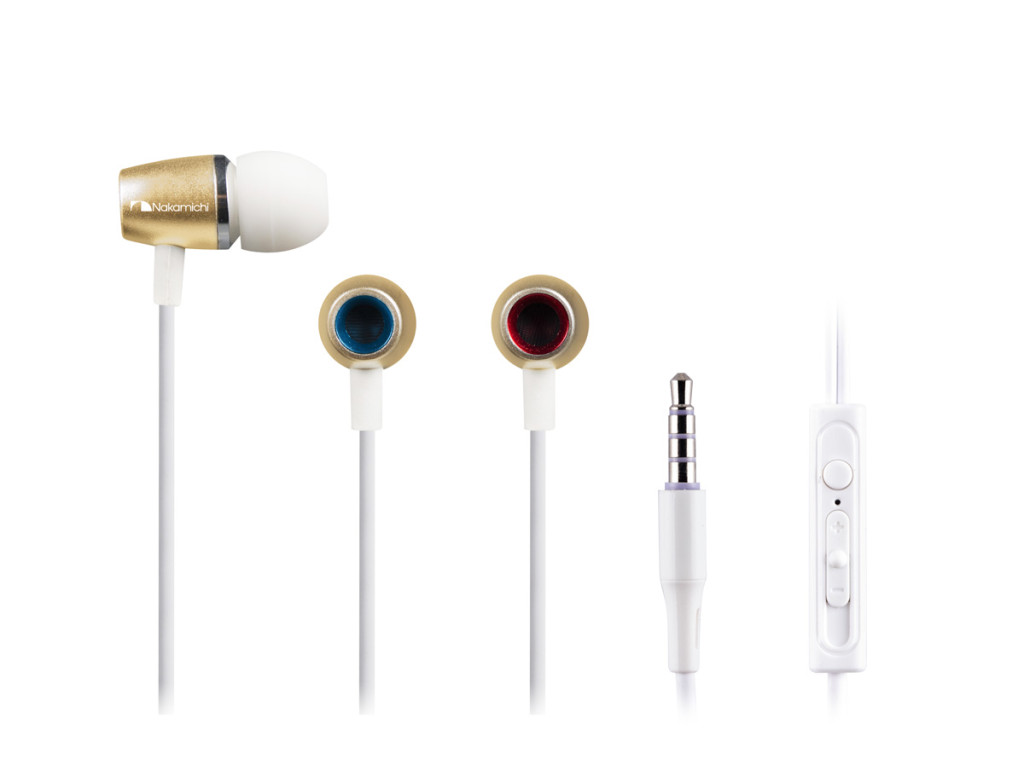Nakamichi CE300(GD), проводные наушники-гарнитура (золотистый)