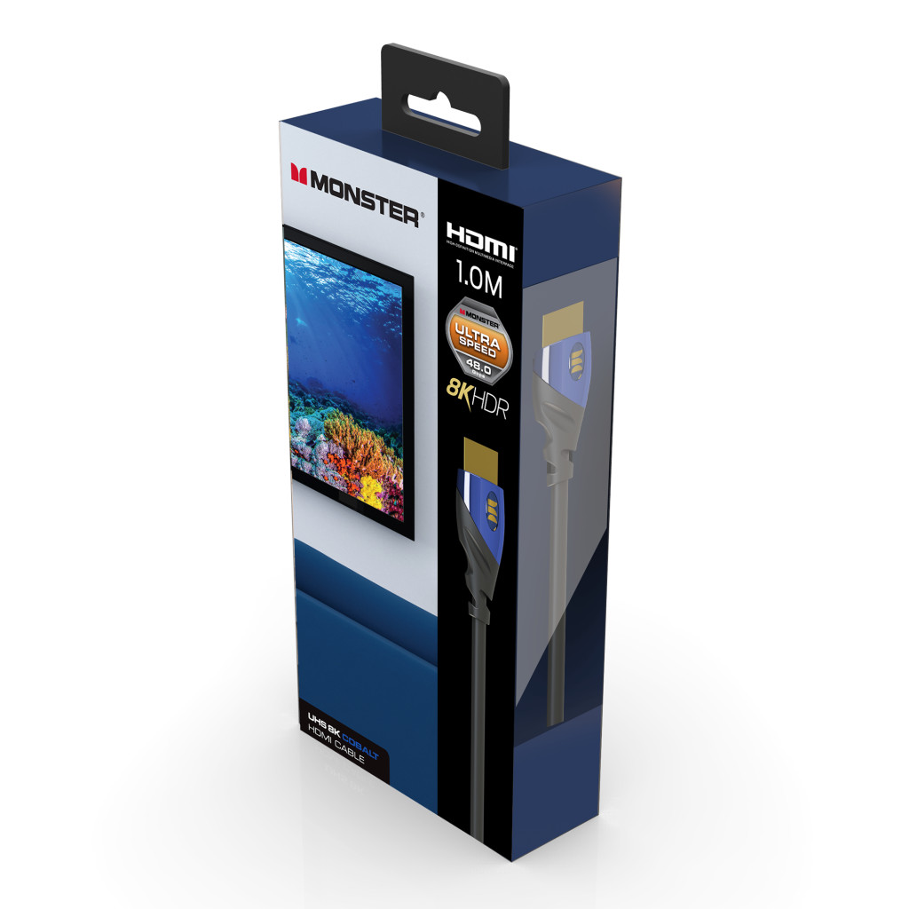 Monster Cable Essentials, HDMI кабель, 8К, UHS, Cobalt, 1m