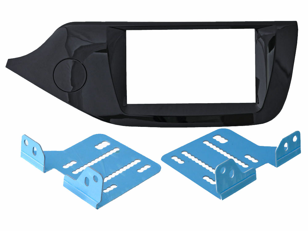 Рамка  KIA Ceed 2012-17 2din  (Крепеж) Black royal glass