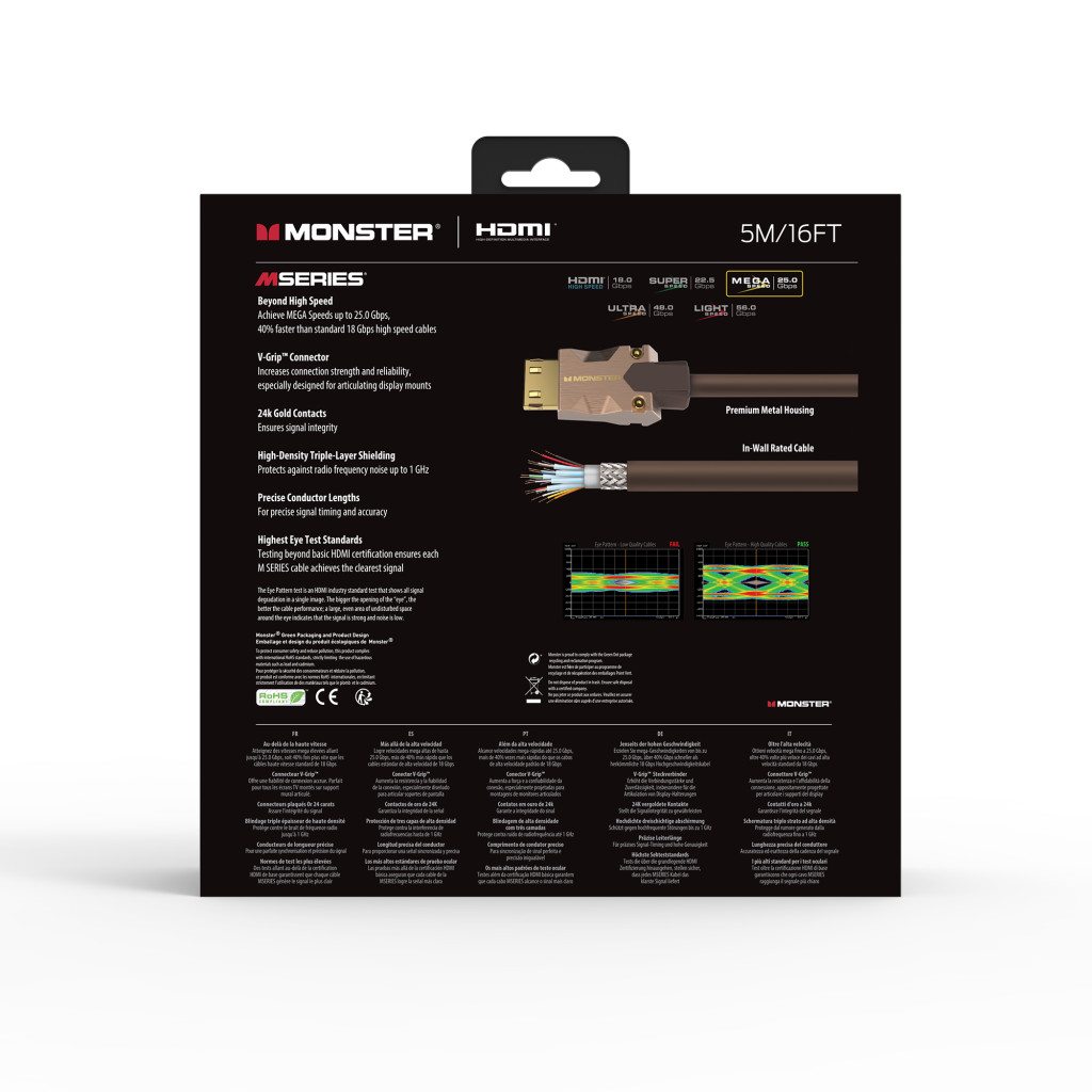 Monster Cable Mseries M2000, HDMI кабель, 4K, UHD, 5m