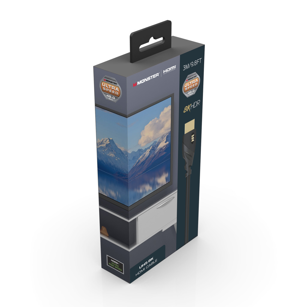 Monster Cable Essentials, HDMI кабель, 8K, UHS, 3m