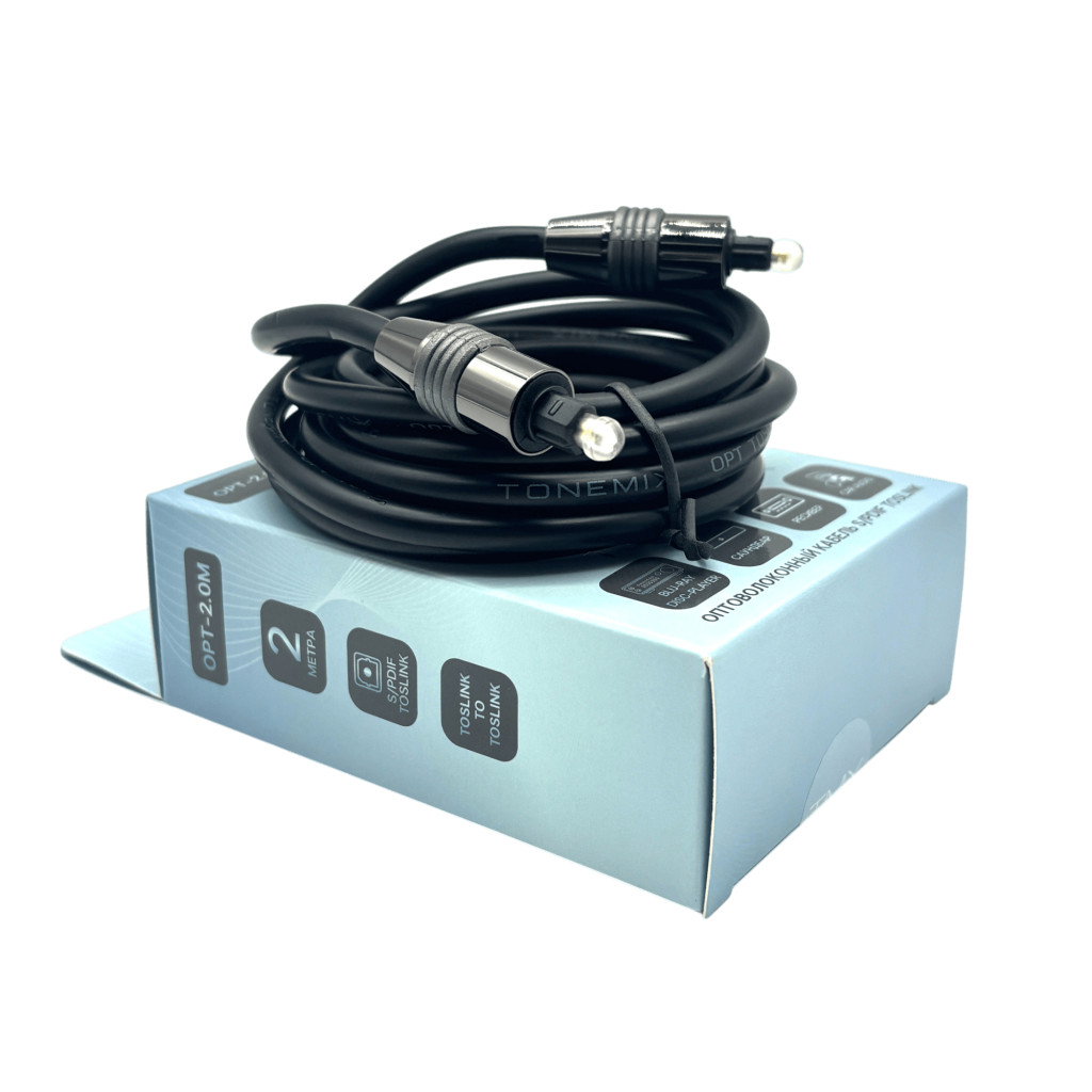Tonemix OPT-1.0M оптический кабель Toslink-Toslink, 1.0 метр, Optical Cable