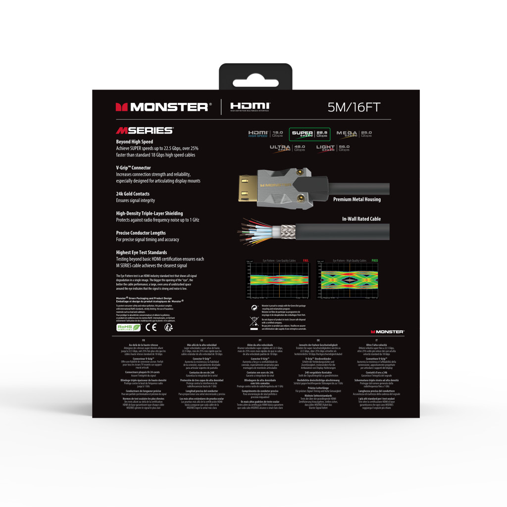 Monster Cable Mseries M1000, HDMI кабель, 4K, UHD, 5m