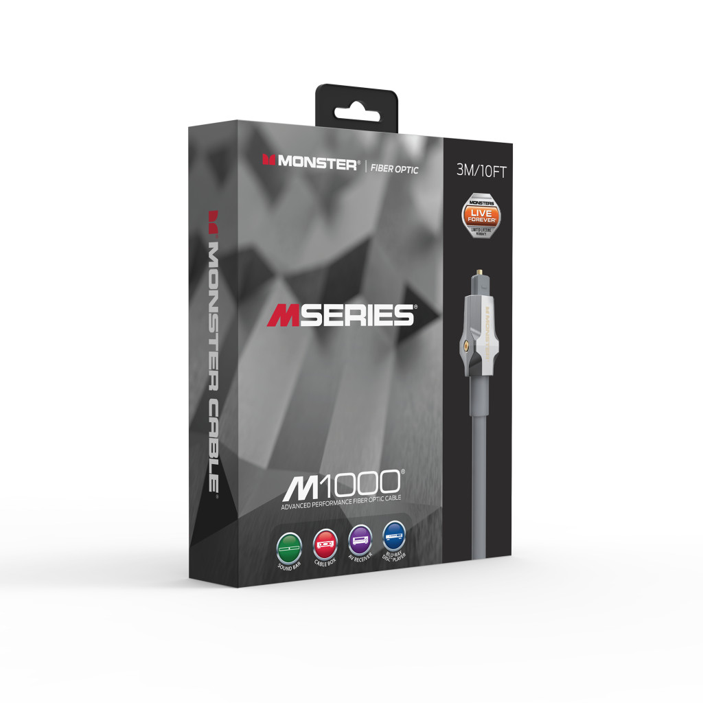 Monster Cable Mseries M1000, оптический аудио кабель, 3m