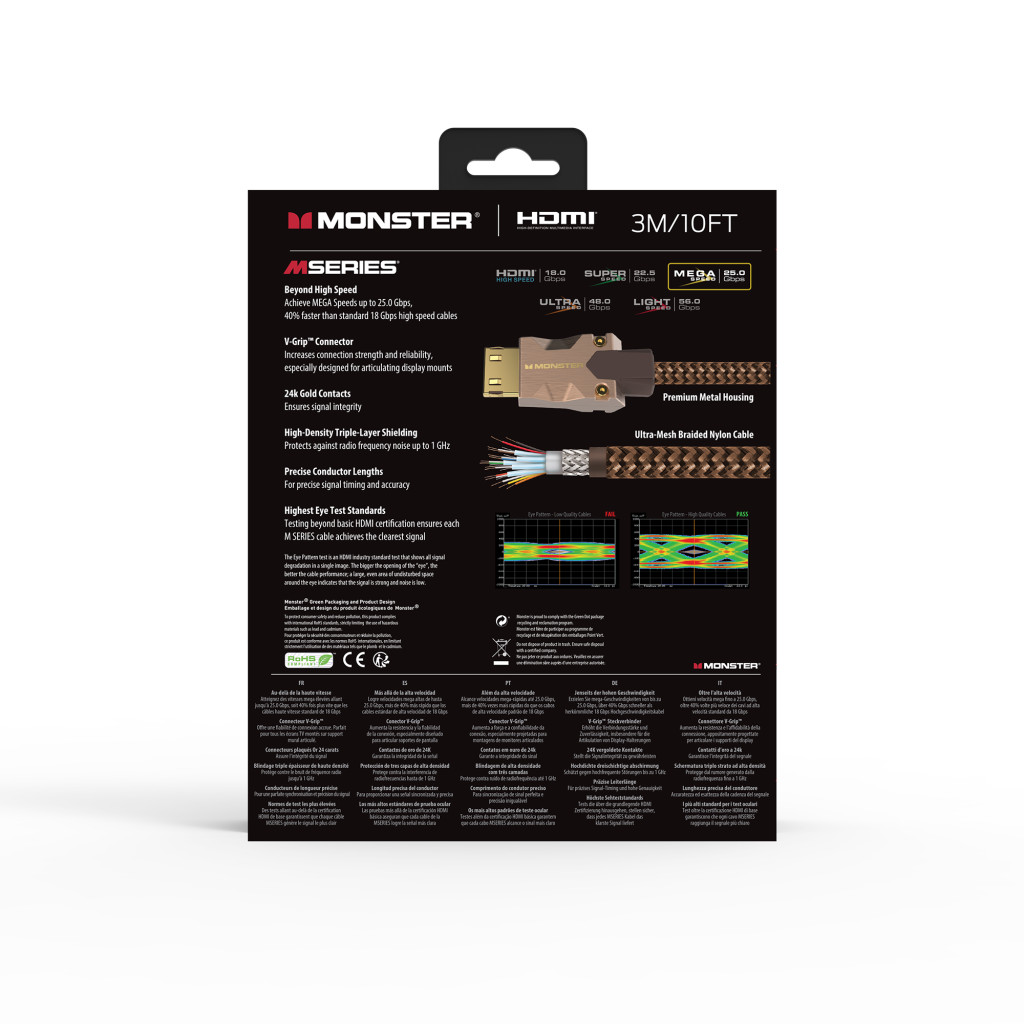 Monster Cable Mseries M2000, HDMI кабель, 4K, UHD, 3m