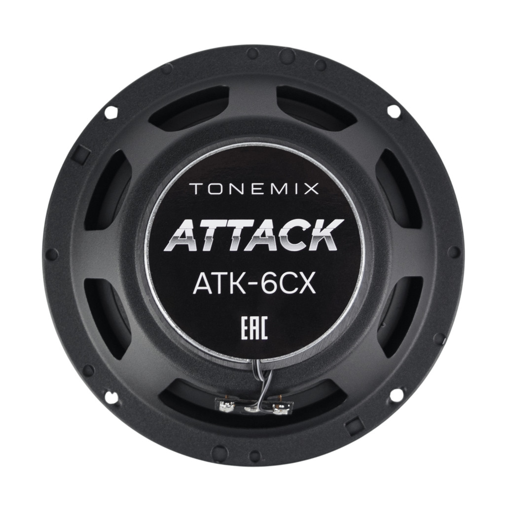 Tonemix ATK-6CX/ 2-x полосная коаксиальная акустика, типоразмер 6,5" (165 мм), RMS 80 Вт, 4 Ом, диапазон частот 55Гц - 20 кГц